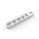 Разклонител LDNIO SE4432, 4 гнезда, CEE 7/3, 2500W, 4 x USB F, 2.0m, Бял - 40299