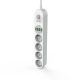 Разклонител LDNIO SE4432, 4 гнезда, CEE 7/3, 2500W, 4 x USB F, 2.0m, Бял - 40299
