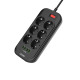 Разклонител LDNIO SE6403, 6 гнезда, CEE 7/3, 2500W, 4 x USB F, 2.0m, Черен - 40298