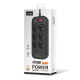 Разклонител LDNIO SE6403, 6 гнезда, CEE 7/3, 2500W, 4 x USB F, 2.0m, Черен - 40298