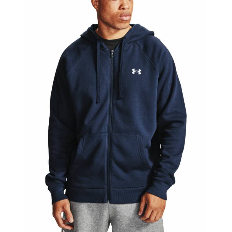 UNDER ARMOUR Rival Cotton Full Zip Hoodie Blue