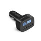 Волтметър 4в1, зарядно, термометър, автомобилна букса(м), 2xUSB, 12VDC, 24VDC
