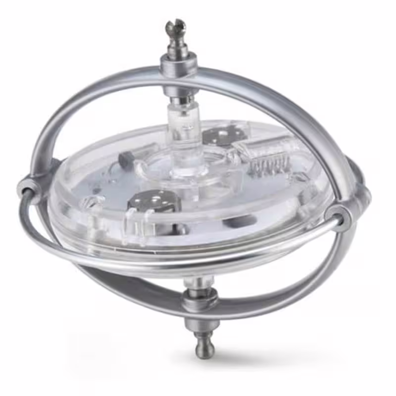 Жироскоп за деца с LED светлини NAVIR UFO, бял