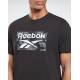 REEBOK Training Camo Allover Print T-Shirt Black