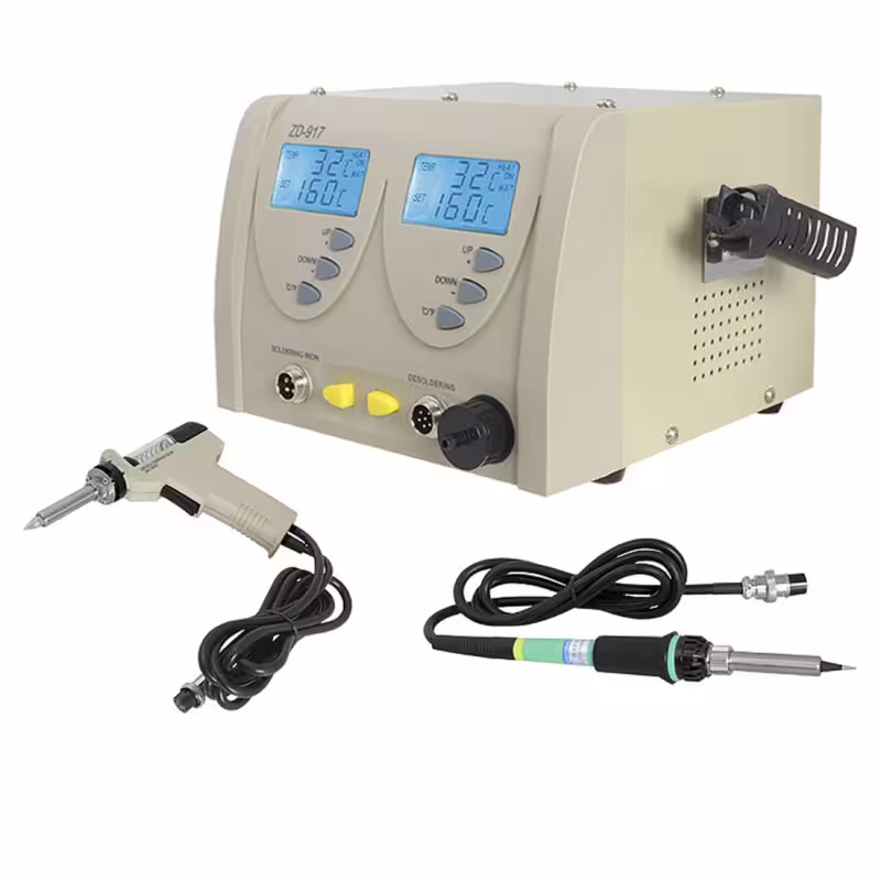 Запояваща, разпояваща станция ZD-917, поялник, до 480&deg;C, 220VAC, 140W, 800mbar