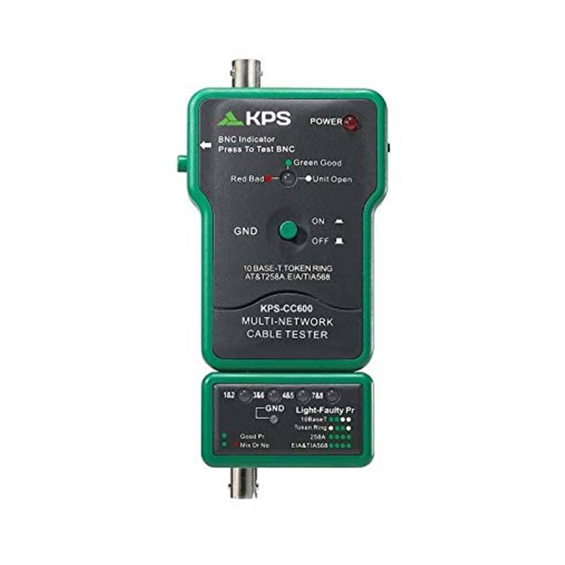 Тестер за кабели CC600, интернет, коаксиални, RJ45, BNC