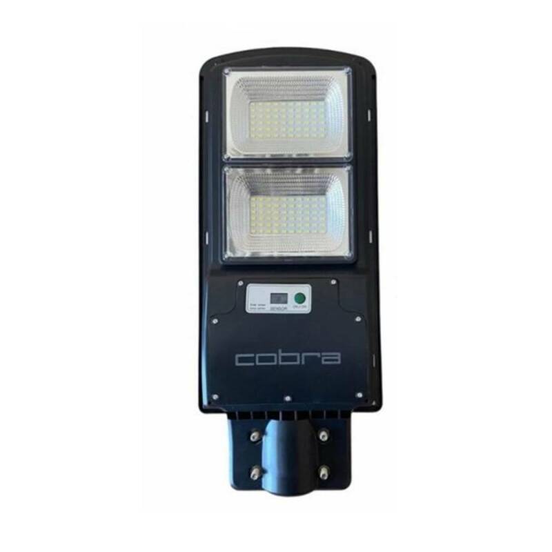 Прожектор LED Cobra 600, уличен, монтажна стойка, соларен панел, ДУ, 600W, 6000K, IP65