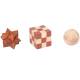IQ дървен пъзел "Менса" за деца - звезда, куб, топка