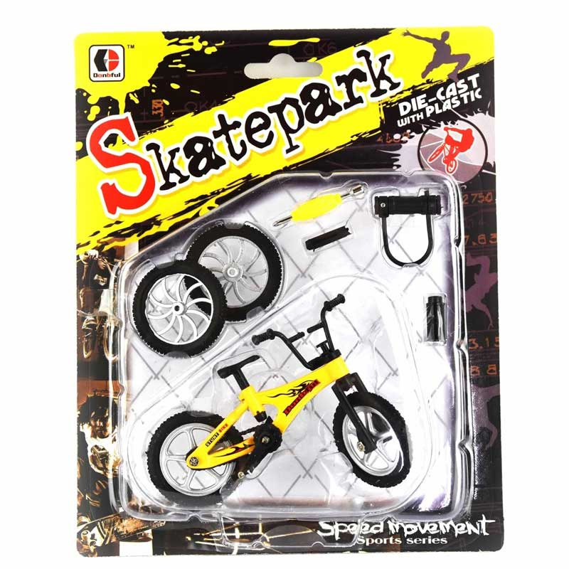 Фингърбайк Колело BMX, червен/зелен