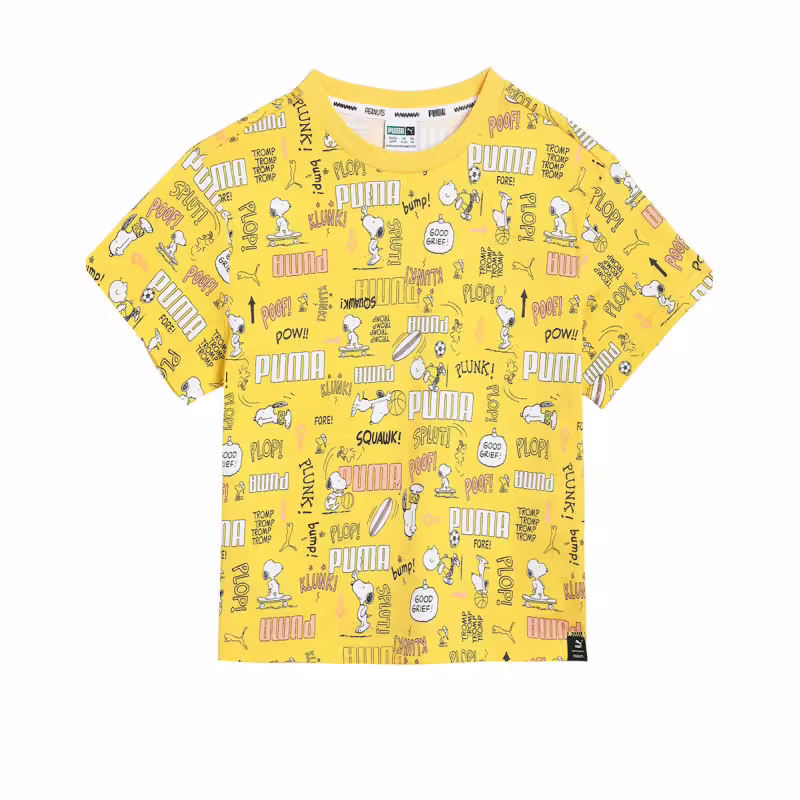 PUMA x Peanuts AOP Tee Yellow