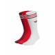 ADIDAS Solid Crew Socks 3 Pairs White/Red