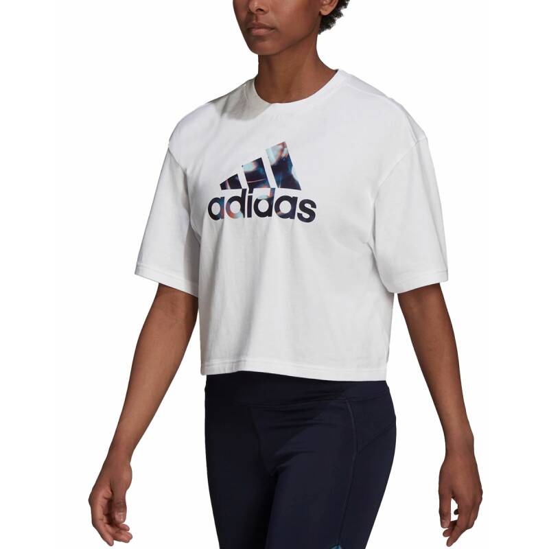 ADIDAS Sportswear You For You Cropped Logo Tee White