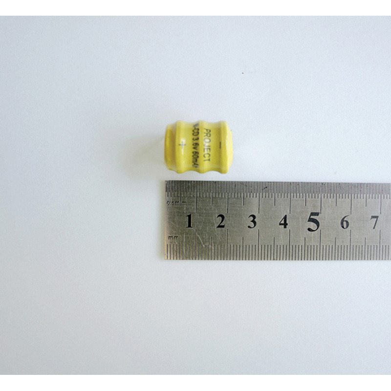 Акумулаторна батерия PROJECT, 3,6VDC, 60mAh, Ni-Cd, 2pin