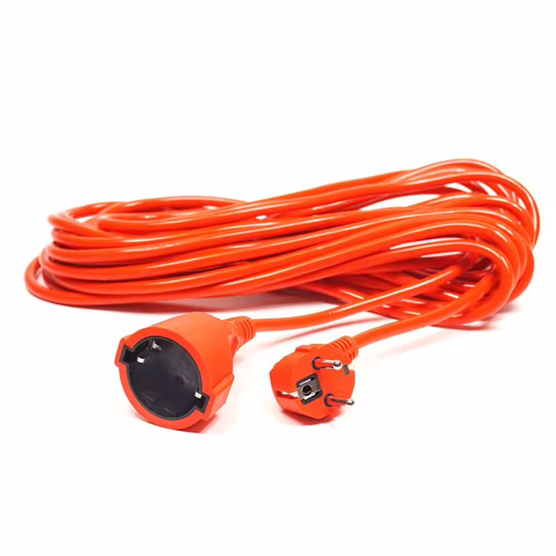 Удължител JY-3024, контакт "шуко", оранжев, 10m, 220VAC, 16A, 3x1,5mm2