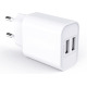 Мрежово зарядно, 2xUSB, 5VDC, 2A