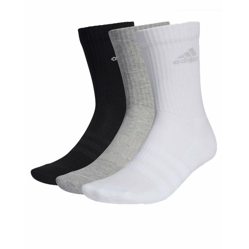 ADIDAS Cushioned Crew 3-Pack Socks White/Grey/Black