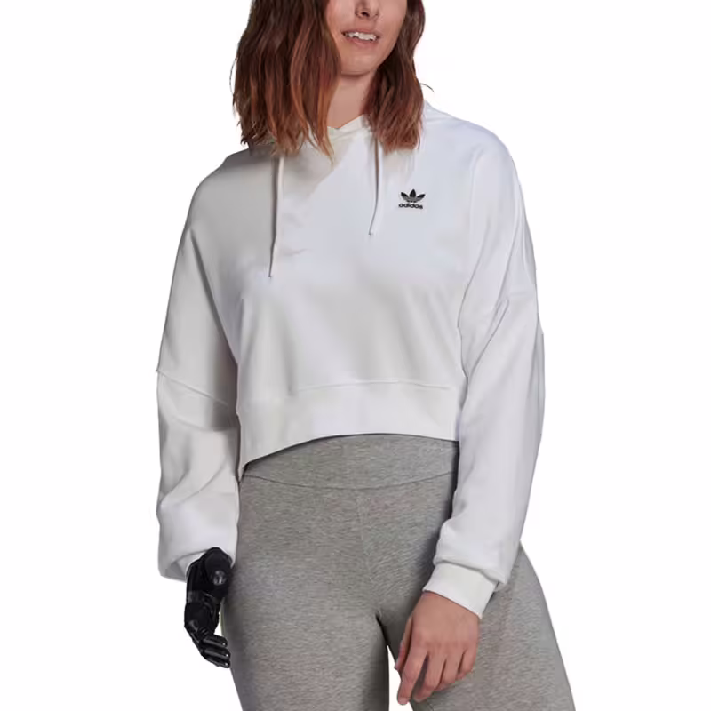 ADIDAS Originlas Cropped Hoodie White
