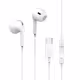 Слушалки за мобилни устройства Yookie XP107, Type-C, Mикрофон, Бял - 20646