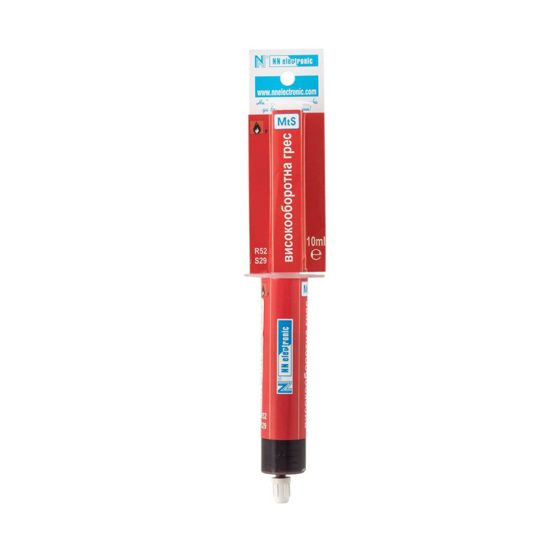Българска смазка MTS, високооборотна грес, до 200°C, спринцовка, флакон, 10ml