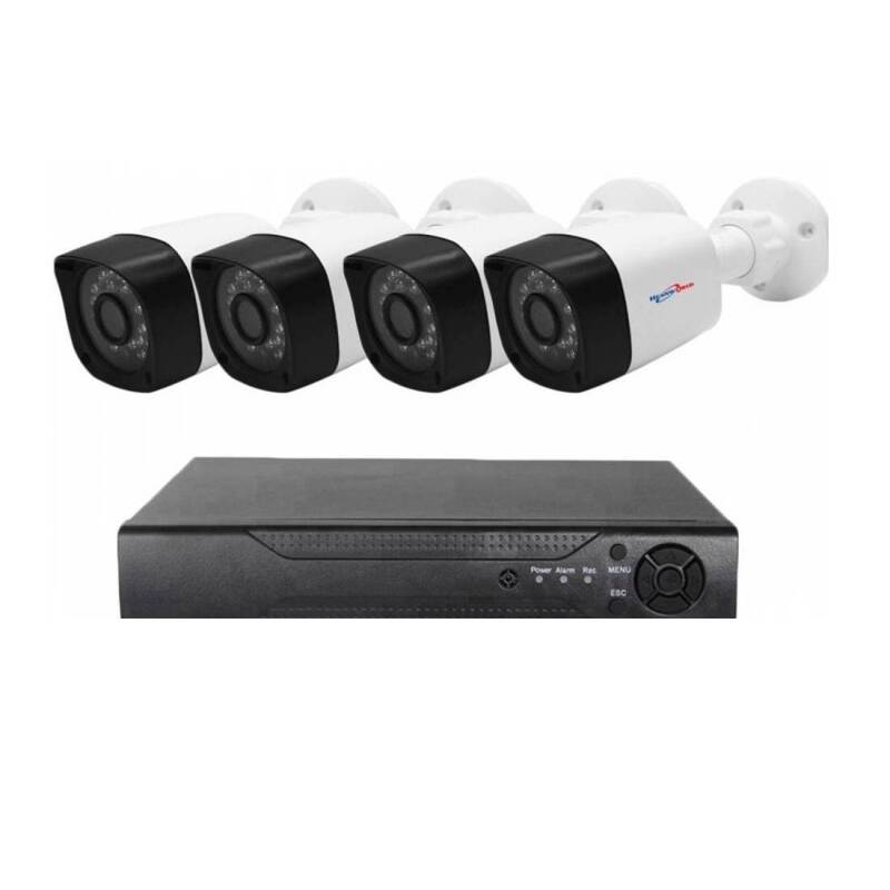 Комплект за видео наблюдение Lylu, 4 бр. камери с кабел, DVR, AHD, USB