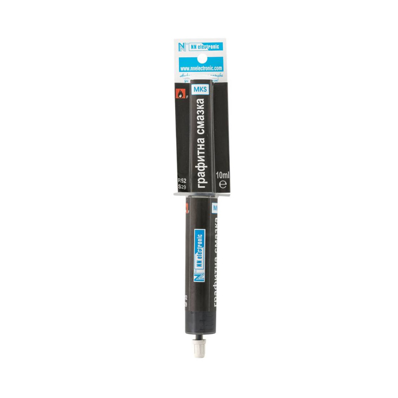 Българска смазка MKS, графитна, спринцовка, флакон, 10ml