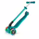 Детска сгъваема тротинетка със светещи колела PRIMO FOLDABLE PLUS LIGHTS &ndash; изумрудено зеленa