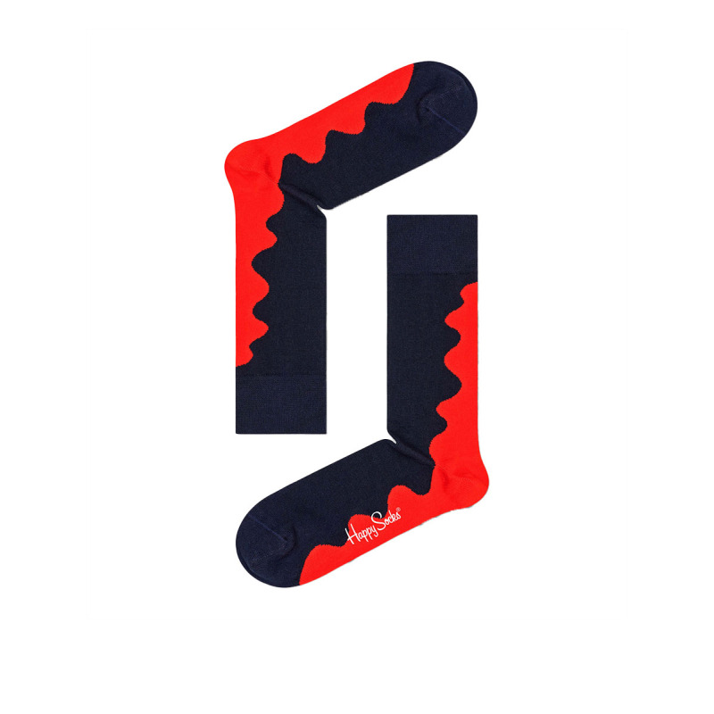 HAPPY SOCKS Wave Sock Black/Red