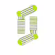 HAPPY SOCKS Blocked Stripe Sock Green
