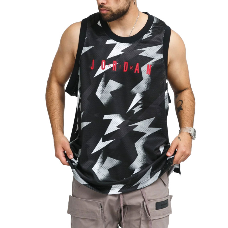 NIKE Air Jordan Jumpman Printed Jersey Black