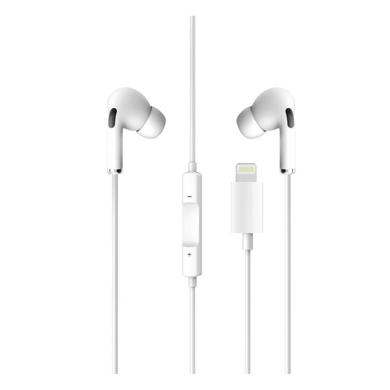 Слушалки за Iphone YTL-01, тапи, микрофон, кабел apple lighining(м), 1,2m