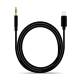 Аудио кабел за музика DE-42ia, iPhone, Apple lightning(м)/3,5mm JACK(м), черен, 1m