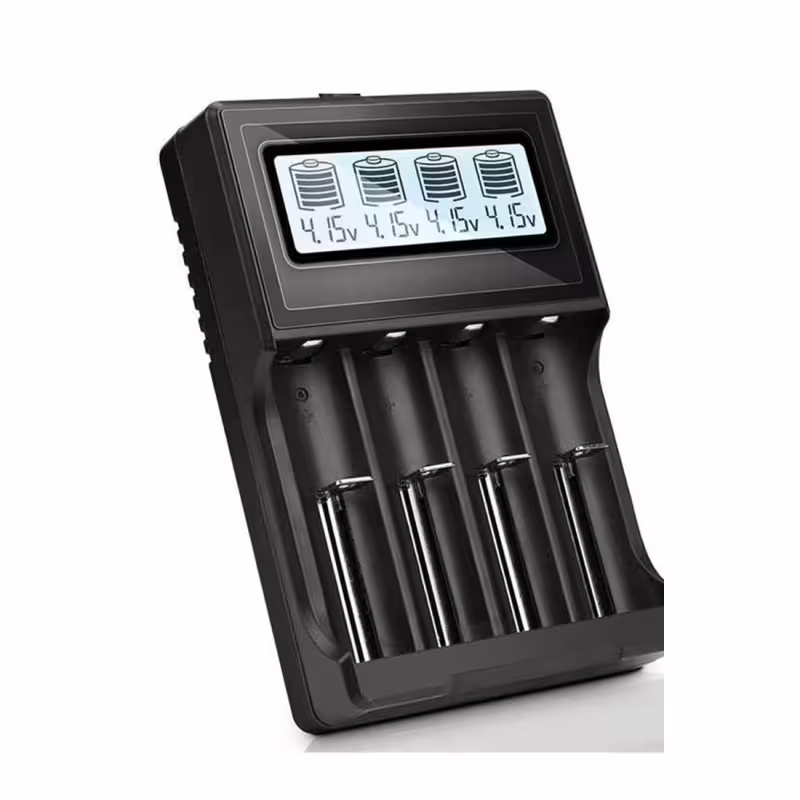 Мрежово зарядно HD-8992A, LED дисплей, акумулаторни батерии, Li-ion, 4 бр, 220VAC