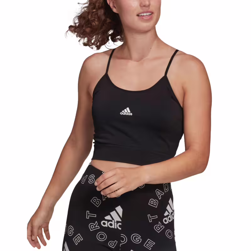 ADIDAS Aeroknit Seamless Crop Top Black