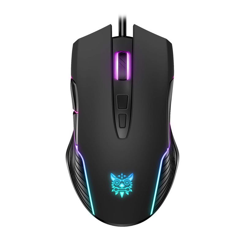Геймърска мишка Onikuma CW905, Оптична, 7D, RGB, Черен - 767