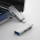 USB хъб WiWu T02 Pro, Type-C, 3 Порта, USB 3.0, Сив - 17755