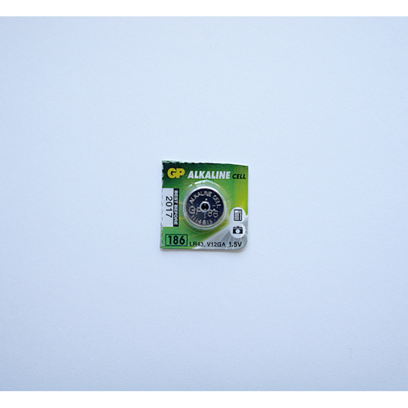 Алкална плоска батерия GP 1,5V 186A (LR43)
