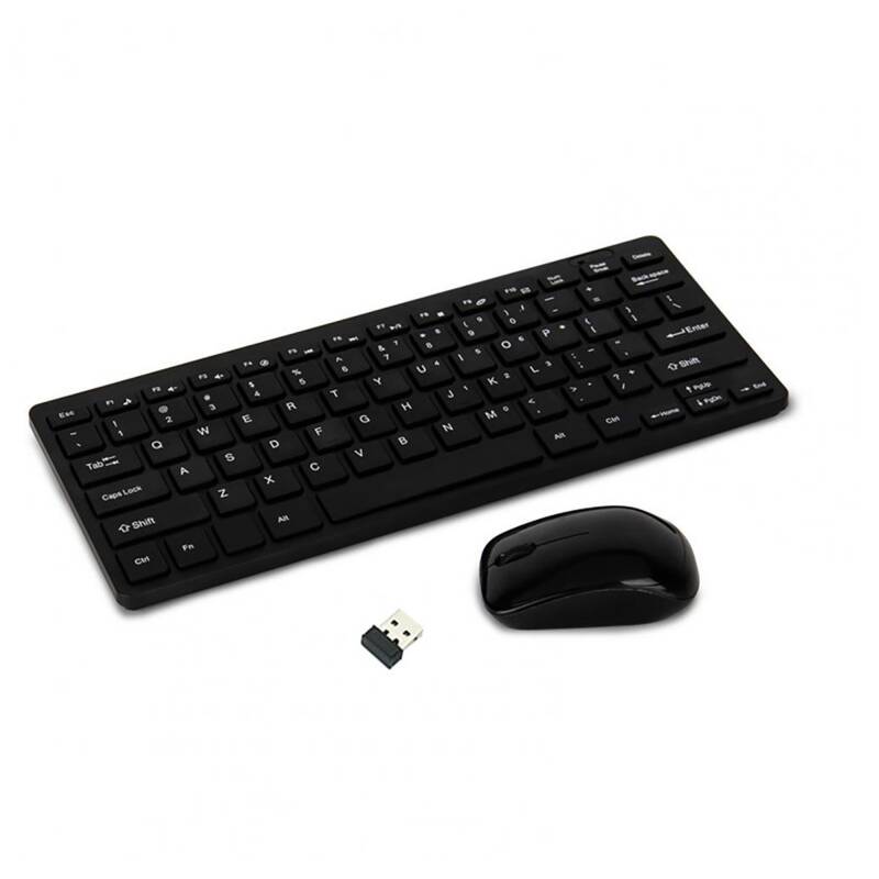 Комплект мишка и клавиатура No brand K03, Безжични, Черен - 6157