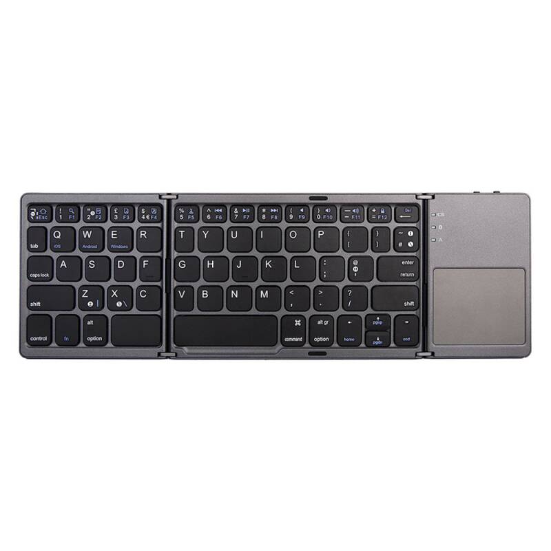 Клавиатура No brand B033, Тъчпад, Сгъваема, Bluetooth, Черен - 6177