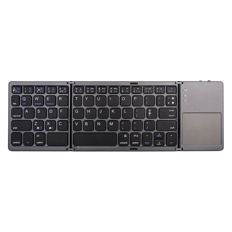 Клавиатура No brand B033, Тъчпад, Сгъваема, Bluetooth, Черен - 6177