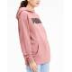 PUMA Rebel Elongated Hoodie Pink