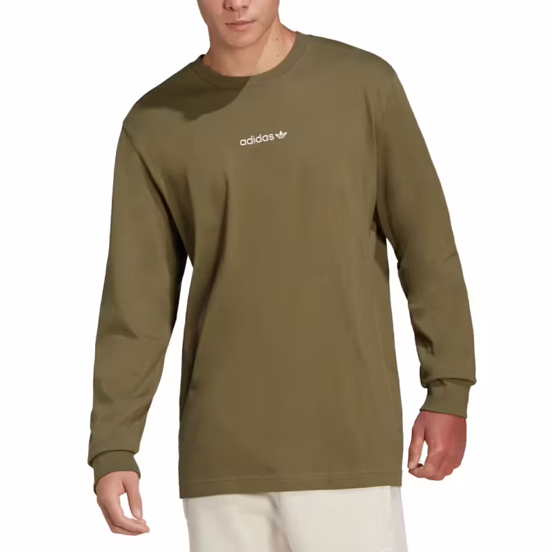 ADIDAS Originals Long Sleeve Graphic Blouse Olive
