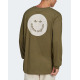 ADIDAS Originals Long Sleeve Graphic Blouse Olive