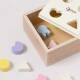 Дървена кутия за сортиране на формички в пастелни цветове