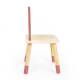 Дървено столче за деца с облегалка - Лале