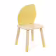 Дървено столче за деца с облегалка - Лимон