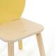 Дървено столче за деца с облегалка - Лимон