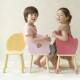 Дървено столче за деца с облегалка - Цвете