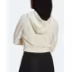 ADIDAS Loungewear Cropped Full Zip Hoodie Beige