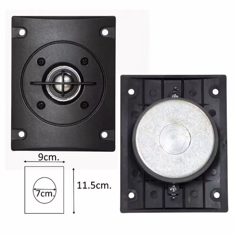 Високочестотен говорител, правоъгълен, динамичен, пищялка, 25W, 8Ohm, 115x90mm
