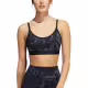 ADIDAS Light-Support Flower-Print Bra Black